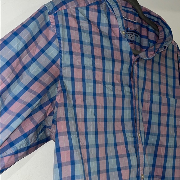 Vineyard Vines Blue and Pink Plaid Button-Down Shirt - Picture 3 of 4